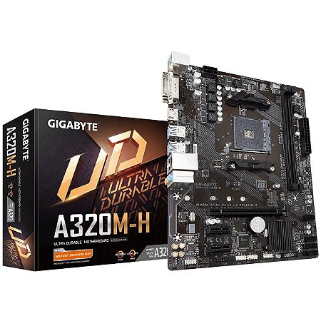 Placa Mãe Gigabyte GA-A320M-H Chipset A320 H ddr4 hdmi am4