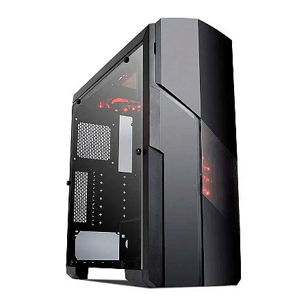 Gabinete Mymax Galaxy Mid Tower Led Vermelho MCA-FC-GA11A/RD