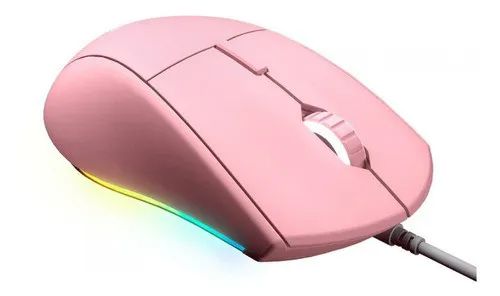 Mouse Gamer Cougar Minos XT RGB 6 Botões Rosa 4000DPI