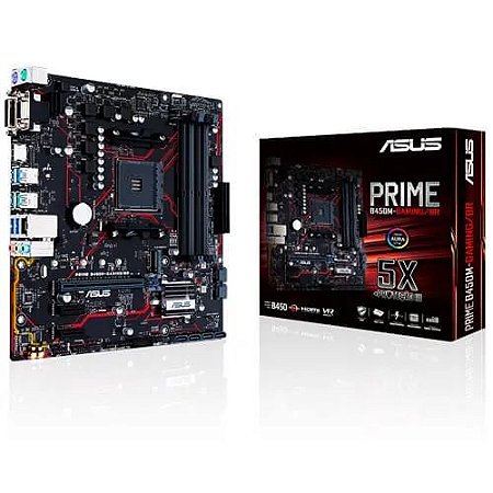 Placa mãe Asus Prime B450M Gaming BR DDR4 AM4 Chip B450