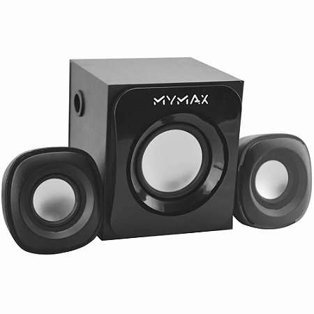 Caixa De Som com Subwoofer Mymax 2.1 USB 7W RMS Preto