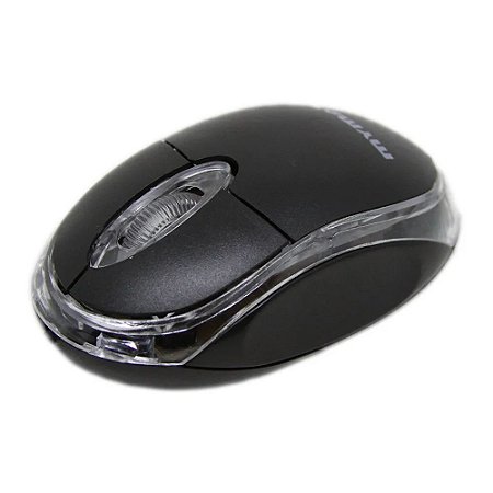 Mouse Óptico USB Neon Preto OPM-3006 800 DPI