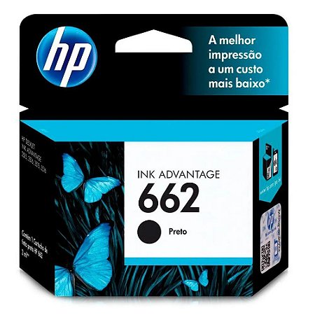 Cartucho de Tinta HP 662 Preto 2ml (CZ103AB)