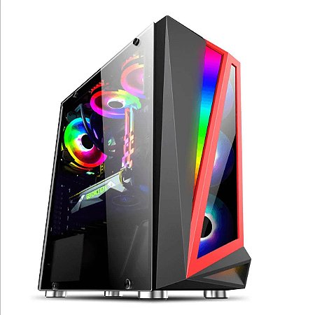 Gabinete Gamer BlueCase BG-040 RGB Vidro Mid Tower USB 3.0