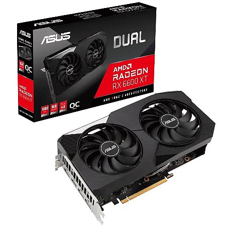 Placa de Vídeo Asus Dual RX 6600 XT O8G 16 Gbps 8GB GDDR6 DUAL-RX6600XT-O8G