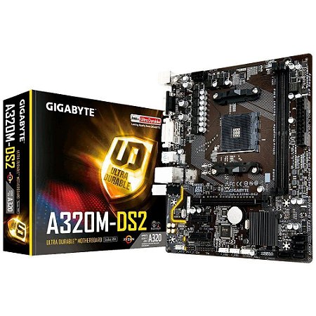 Placa Mãe Gigabyte GA A320M DS2 Chipset AMD DDR4