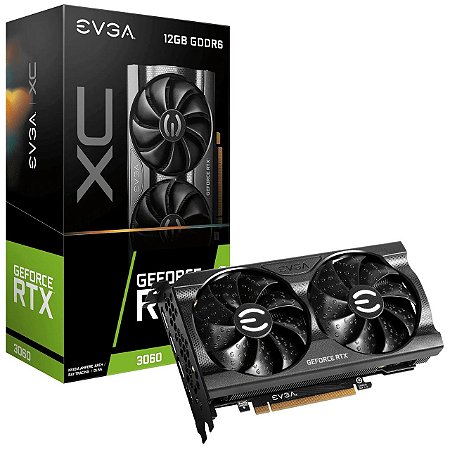 Placa de Vídeo EVGA GeForce RTX 3060 XC Gaming 2xFan 12GBD6