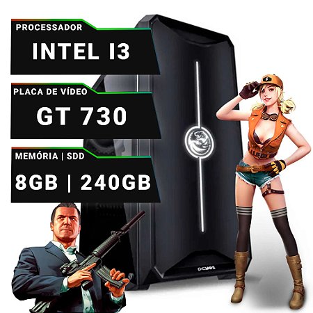 PC Computador Gamer Intel I3, SSD 240GB, 8GB, Nvidia 2GB