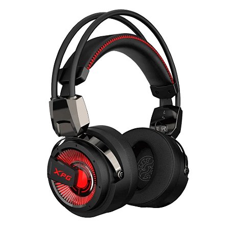 Headset Gamer 7.1 XPG PRECOG c/Drivers duplos Preto/Vermelho