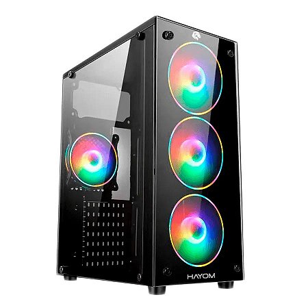 Gabinete Gamer GB1709 Hayom C/4 Fans Mid Tower