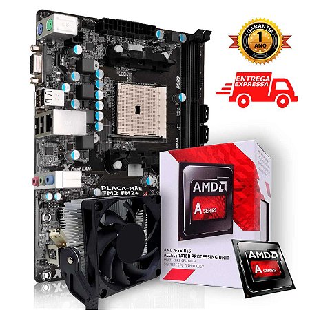 Kit Upgrade Home Office CPU AMD A6 7480 + Placa mãe FM2 FM2+