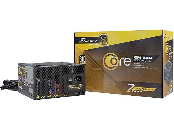 Fonte Seasonic Core 650w 80 Plus Gold Semi Modular Atx Gm650