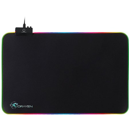 Mouse Pad MousePad Gamer Led RGB Draxen Preto 450x300 - DN41