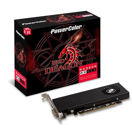 Placa De Vídeo PowerColor Radeon Rx 550 4Gb Red Dragon - 4GBD5-HLE