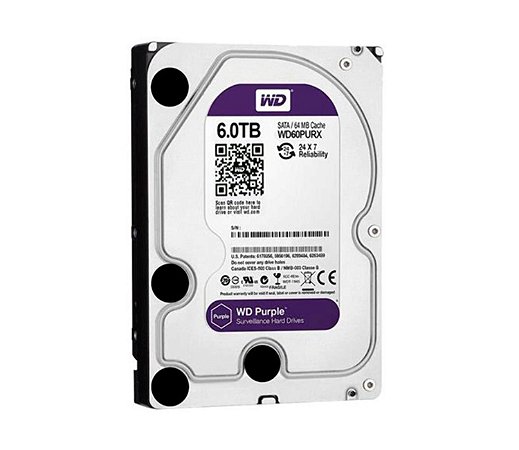 HD Sata Western Digital Purple 6TB  Sugerido pela Intelbras!