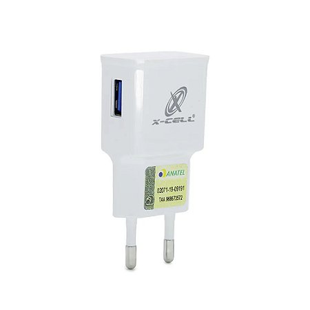 Carregador X-Cell de 2.4 Amper C/ USB Branco X-USB-9