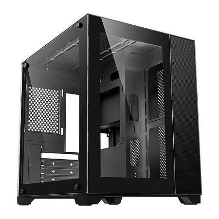 Gabinete Gamer Bluecase Atlantis BG-051 Preto Lateral Vidro