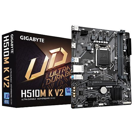Placa Mãe Gigabyte H510M K V2 2.0 Intel LGA1200 M-ATX DDR4