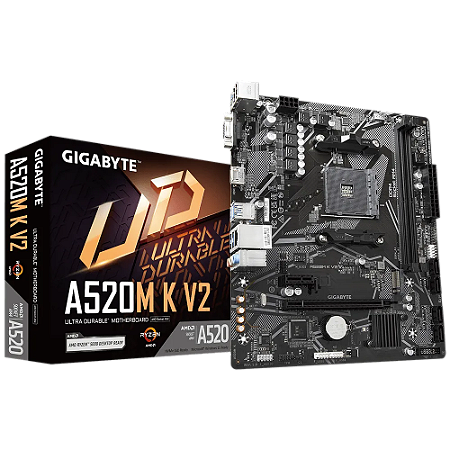 Placa Mãe Gigabyte A520M K V2 1.1 AMD AM4 Micro ATX DDR4