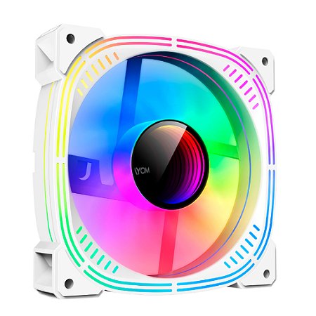 Cooler FAN Gamer Hayom Led RGB 120mm Branco - FC1380