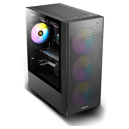 Gabinete Gamer Antec NX500M Mini Tower M-ATX 3 Fans RGB Pret