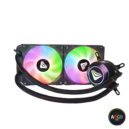 Water Cooler Evus WC-240ARGB Siberian Series Preto RGB 240mm