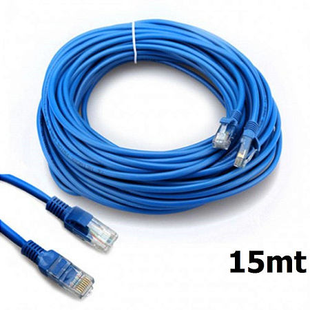 Cabo de Rede Azul Categoria 5E de 15 Metros Anatel - MD9