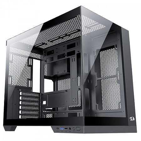 Gabinete Gamer Redragon Wideload Pro Preto ATX Sem FAN
