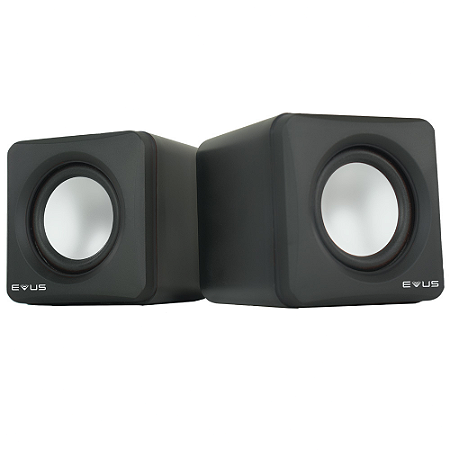 Caixa de Som Evus D-02A Cube 2.0 P2/USB Preto