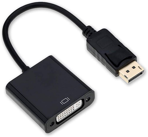 Cabo Adaptador Conversor DisplayPort Macho P/ Dvi 24+5 Fêmea