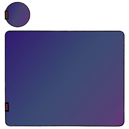 Mousepad Pcyes Obsidian 50x40x1cm Com Infusão De Vidro Roxo