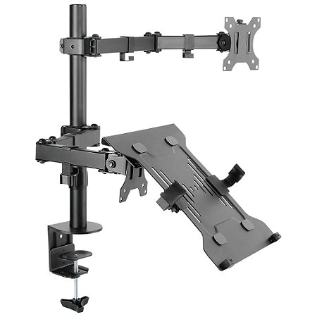 Suporte Articulado Pcyes Duplo Monitor e Notebook - PLMSMN1A