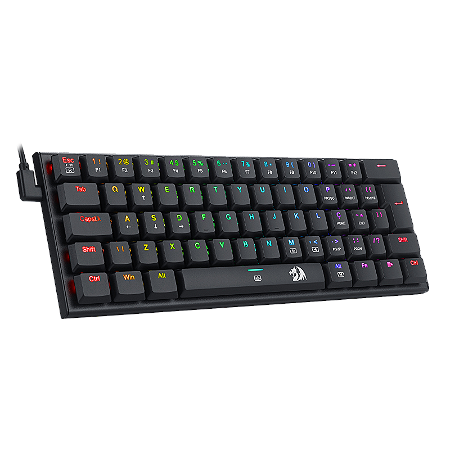 Teclado Mecânico Redragon Gamer Anivia Preto RGB Switch Azul