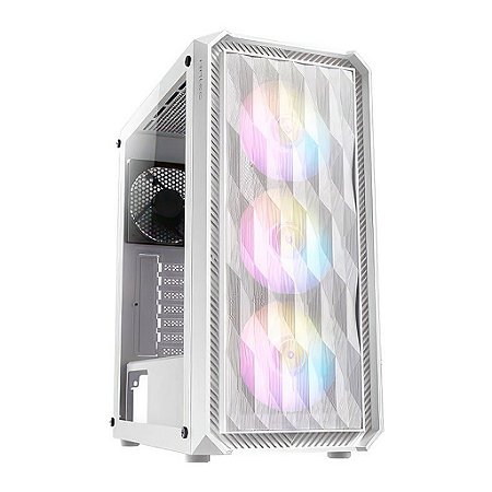 Gabinete Gamer Antec NX292 W Mid Tower 3 Fans RGB Branco