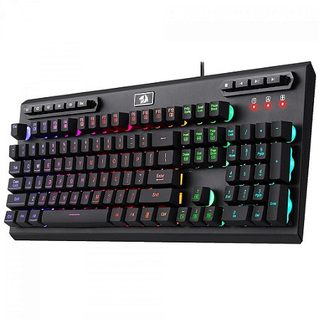 Teclado Redragon Membrana Gamer Aditya RGB - K513RGB PT