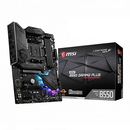 Placa Mãe MSI MPG B550 DDR4 Gaming Plus Chipset B550 AM4