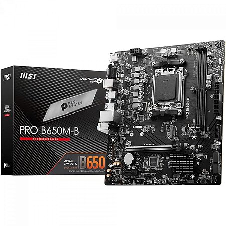 Placa Mãe MSI Pro B650M-B AMD AM5 M-ATX DDR5 B650 Gen 4