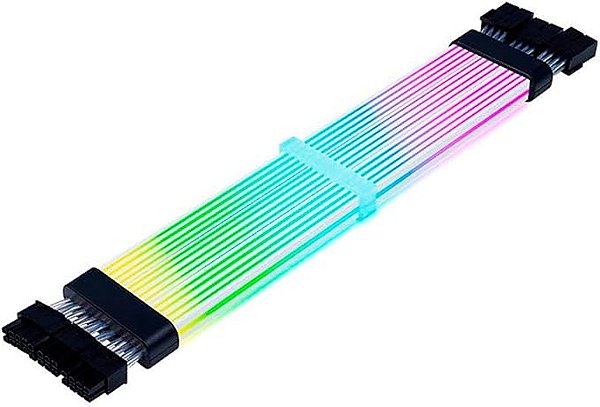 Cabo Extensor Sleeved 24P Acegeek AC38 ARGB 345mm Preto