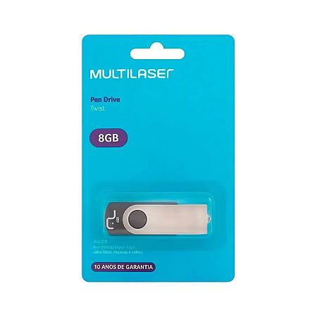 Pen Drive Multilaser Twist USB 2.0 8GB PD587