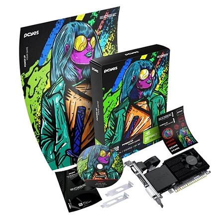 Placa De Vídeo PCyes Nvidia Geforce Gt 730 4GB DDR5 64 BITS
