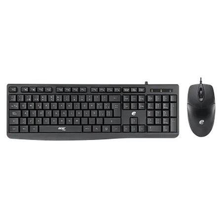 Kit Mouse e Teclado Office Acer ABNT2 USB Preto EAK040