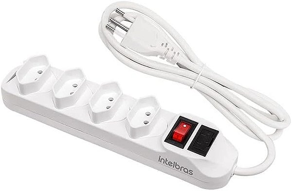 Filtro De Linha Intelbras EPE 1004 4 Tomadas CABO 1,5M Branc