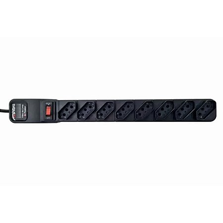 Filtro De Linha Ts Shara Protetor 8 Tomadas, Bivolt Preto