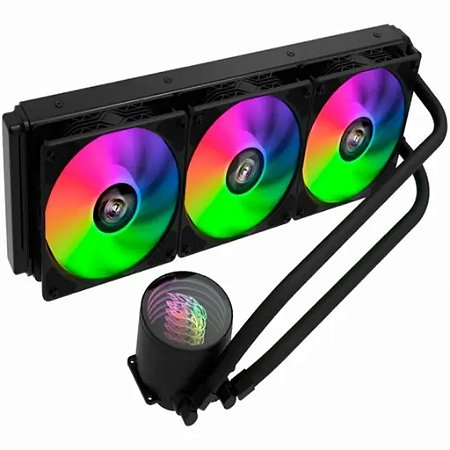 Water Cooler Waco K-mex 360mm INTEL/AMD Multicolor Preto