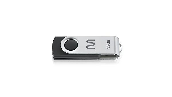 Pen Drive Multilaser Twist USB 2.0 32GB Preto - PD589