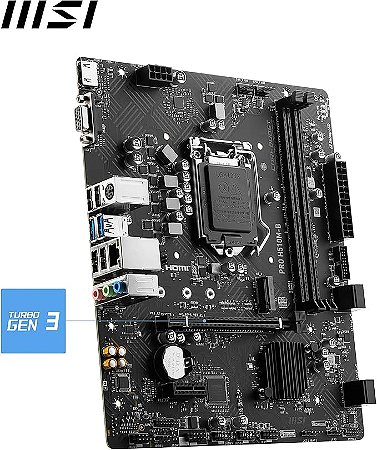 Placa-Mãe Msi Pro H510m-B Intel LGA 1200 Mat DDR4 M.2 HDMI