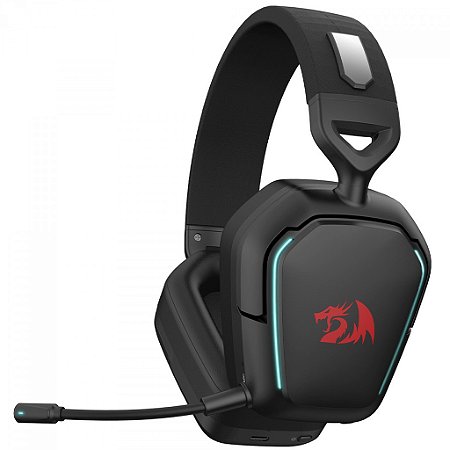 Headset Gamer Redragon Mira Sem fio 7.1 C/Mic Preto - H868