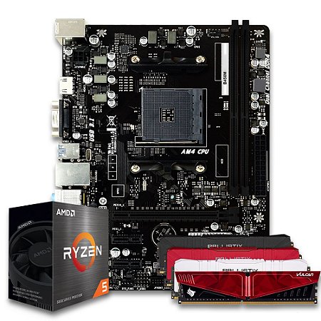 Kit upgrade AMD Ryzen 5 5600 Placa A520M Memoria DDR4 16GB