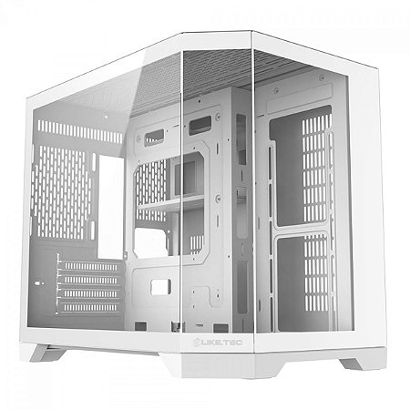 Gabinete Gamer Liketec Ilusion Snow Aquário Mid Tower Branco