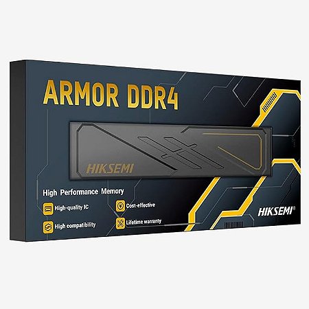 Memória Hiksemi Armor 16gb Ddr4 3200mhz 1.35v Desktop Black